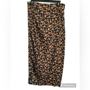 NWOT Jason  Wu animal print midi length skirt sz L